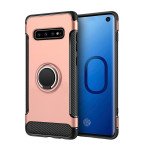 Wholesale Galaxy S10 360 Rotating Ring Stand Hybrid Case with Metal Plate (Rose Gold)